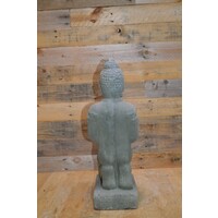 thumb-Betonnen beeld Shiva in knielende houding met bakje – Gestileerd en decoratief-4