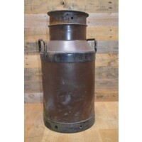 thumb-Oude metalen melkbus handbeschilderd – Boerderij en lindeboom, decoratief en nostalgisch-3