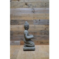 thumb-Betonnen beeld van Shiva in knielende houding met bakje – klein model-5