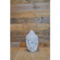 Terra cotta hoofd Shiva – Wit geschilderd, tweedehands decoratie voor binnen en buiten