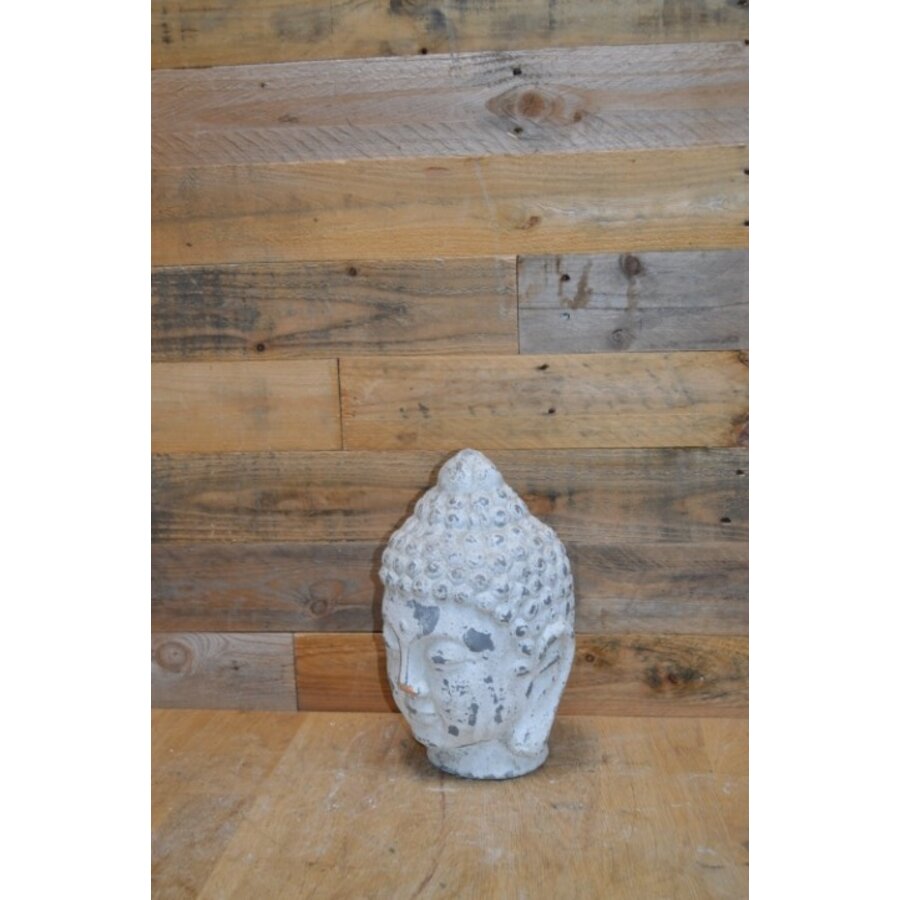 Terra cotta hoofd Shiva – Wit geschilderd, tweedehands decoratie voor binnen en buiten-2