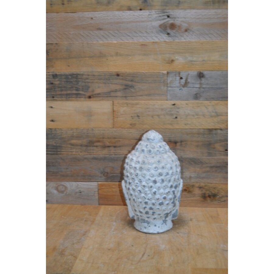 Terra cotta hoofd Shiva – Wit geschilderd, tweedehands decoratie voor binnen en buiten-4