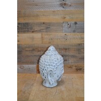 thumb-Terra cotta hoofd Shiva – Wit geschilderd, tweedehands decoratie voor binnen en buiten-5