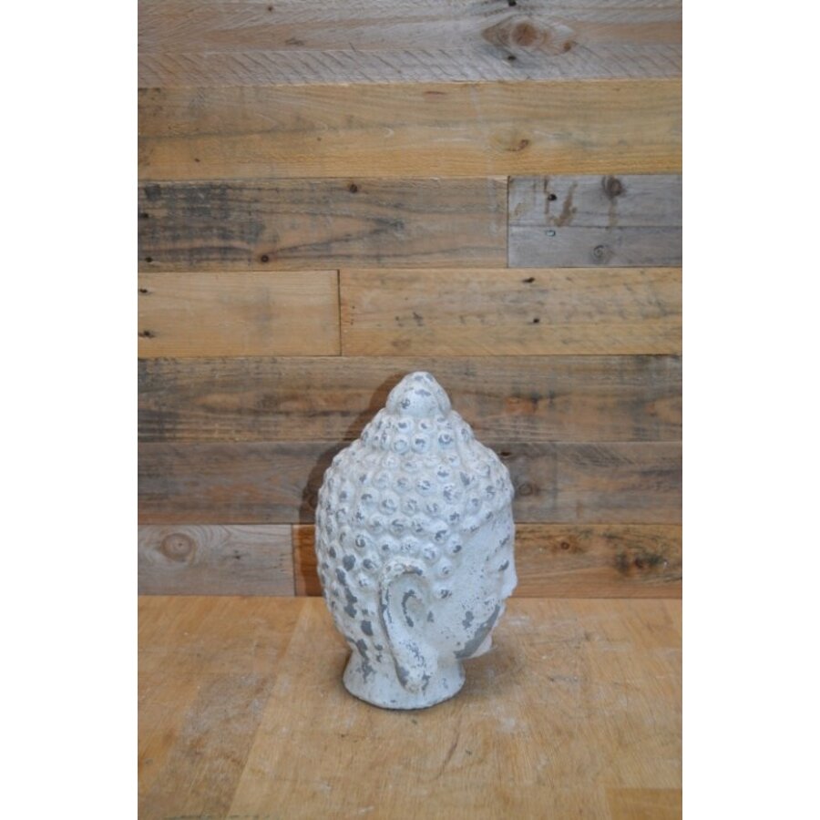 Terra cotta hoofd Shiva – Wit geschilderd, tweedehands decoratie voor binnen en buiten-5