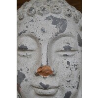 thumb-Terra cotta hoofd Shiva – Wit geschilderd, tweedehands decoratie voor binnen en buiten-6