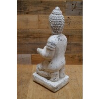 thumb-Betonnen beeld Shiva Boeddha – Tuinbeeld 44 cm hoog-5