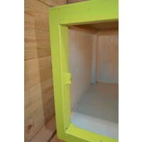 thumb-Retro nachtkastje in appelgroen met buizenpootjes en rechtsdraaiend deurtje-8