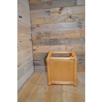 thumb-Vintage tafeltje met bamboe frame en houten blad-4