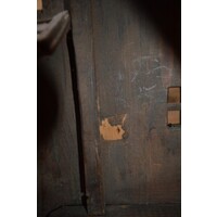 thumb-Volkskunst houten kerststal uit 1960 met plek voor beelden van 15 cm-9