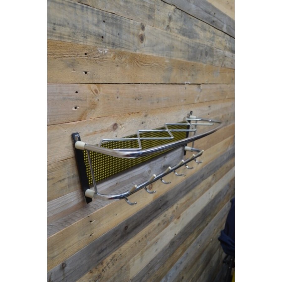 Vintage Pilastro wandkapstok uit de jaren 50 met 6 dubbele haken-6