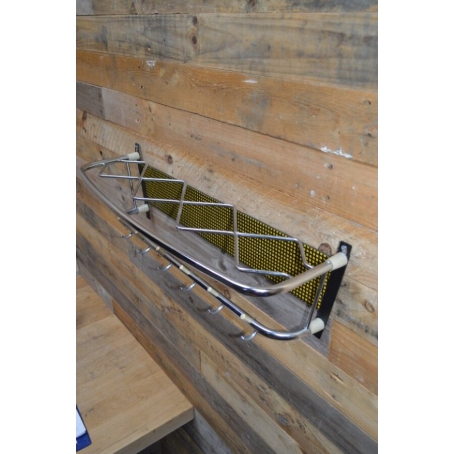 Vintage Pilastro wandkapstok uit de jaren 50 met 6 dubbele haken-8