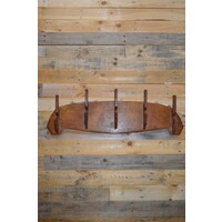 thumb-Boeren wandkapstok met houten haken uit de jaren 50-1