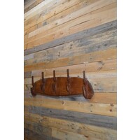 thumb-Boeren wandkapstok met houten haken uit de jaren 50-3