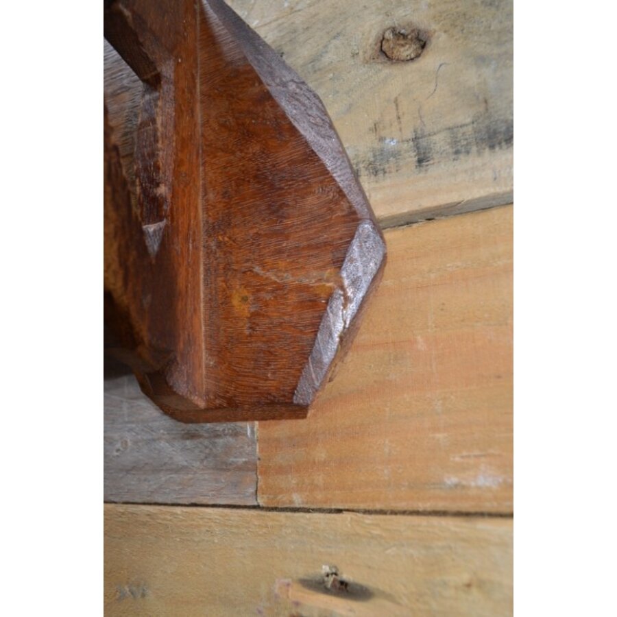 Boeren wandkapstok met houten haken uit de jaren 50-5