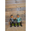 LoodsVol, Tweedehands Keramisch beeldje Laurel en Hardy op bankje