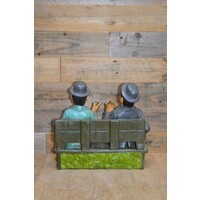 thumb-Keramisch beeldje Laurel en Hardy op bankje-4