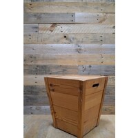 thumb-Vintage vurenhouten kistmodel krukje met opbergruimte jaren 70-2