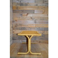 Vintage rotan hocker met stevig metalen frame – Tweedehands