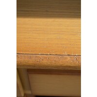 thumb-Blank eiken buffetkast met vitrine en opbergruimte 2 delig-5