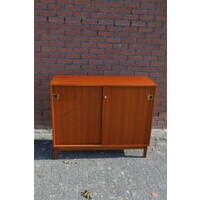 thumb-Mid Century kastje – retro houten schuifdeurkast jaren 60-1