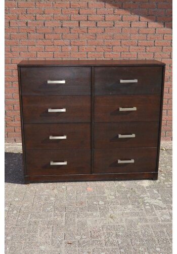 Vintage ladenkast massief eikenhout 