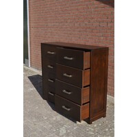 thumb-Vintage ladenkast massief donker eikenhout uit de jaren 60-6