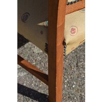 thumb-Eiken armfauteuiltjes uit de jaren 50 met gele bekleding-5