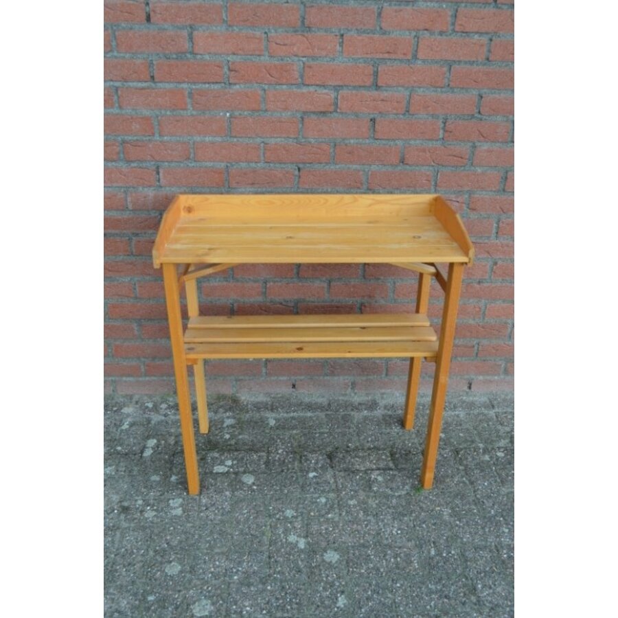 Tweedehands oppot sidetable van vurenhout voor buitengebruik-2