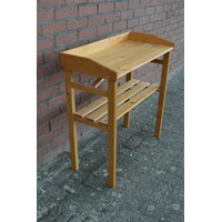 thumb-Tweedehands oppot sidetable van vurenhout voor buitengebruik-3