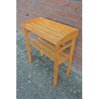 thumb-Tweedehands oppot sidetable van vurenhout voor buitengebruik-1