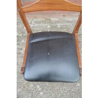 thumb-Vintage Bako keukenstoel van teak met skai zitting uit de jaren ’60-4