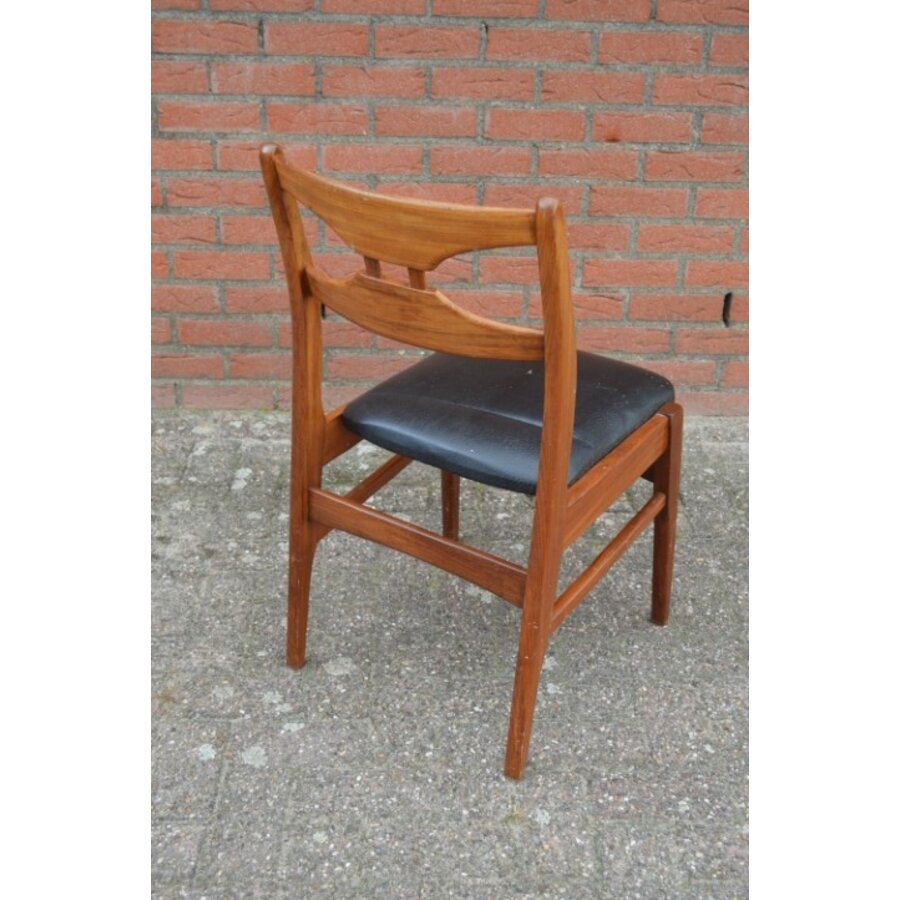 Vintage Bako keukenstoel van teak met skai zitting uit de jaren ’60-6
