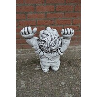 thumb-Ludiek betonnen beeld van een uitrekkende luie gapende trol-5