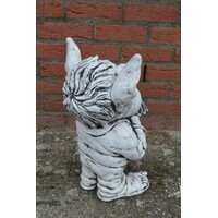 thumb-Betonnen trol met bloem – Ludiek tuinbeeld voor binnen en buiten-5