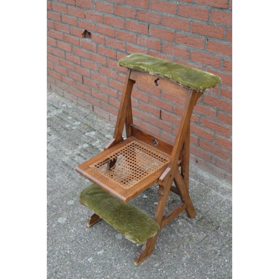 Kerkstoel of bidstoeltje met webbing – opknapper-1
