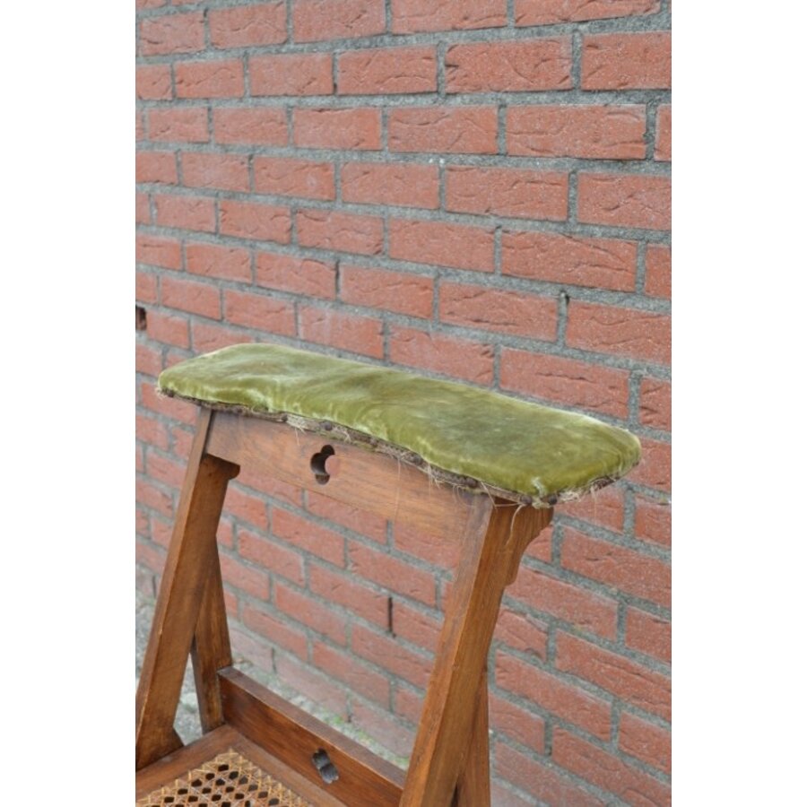 Kerkstoel of bidstoeltje met webbing – opknapper-5