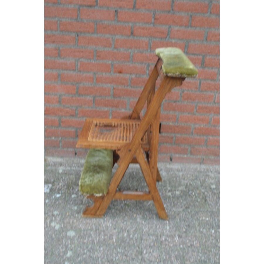 Kerkstoel of bidstoeltje met webbing – opknapper-6