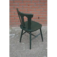 thumb-Beukenhouten caféstoel groen geschilderd – brocante uitstraling-3