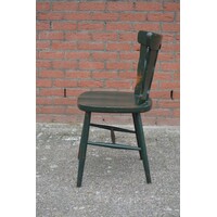 thumb-Beukenhouten caféstoel groen geschilderd – brocante uitstraling-5