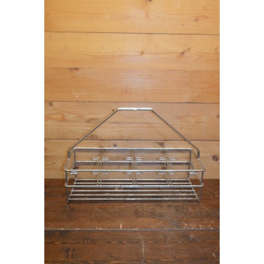 Chroom flessenrek uit de jaren 60 met handvat-3