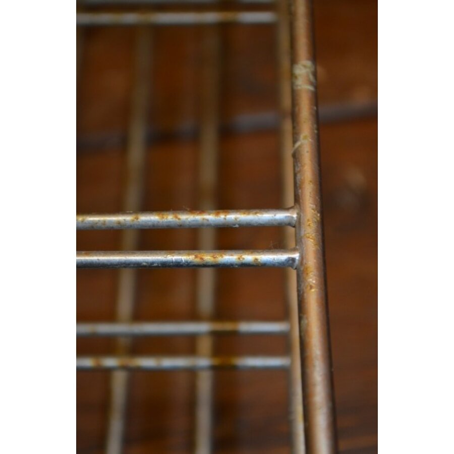 Chroom flessenrek uit de jaren 60 met handvat-8