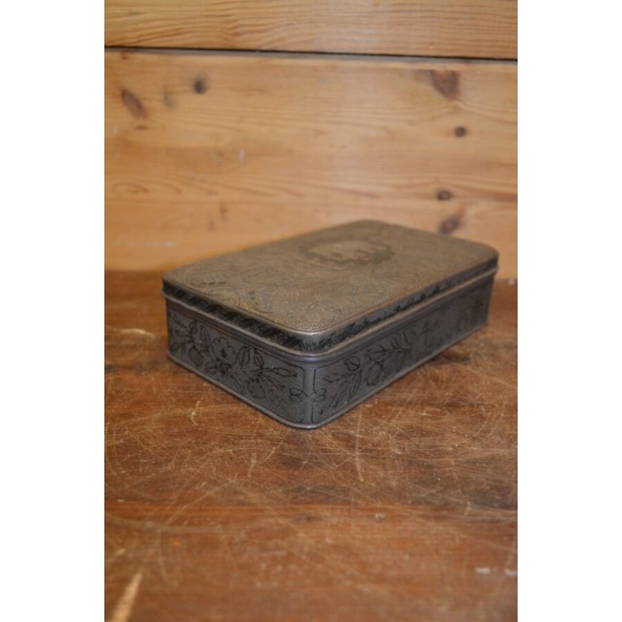 Vintage koekjesblik van Hille uit de jaren 50 met olifant-1