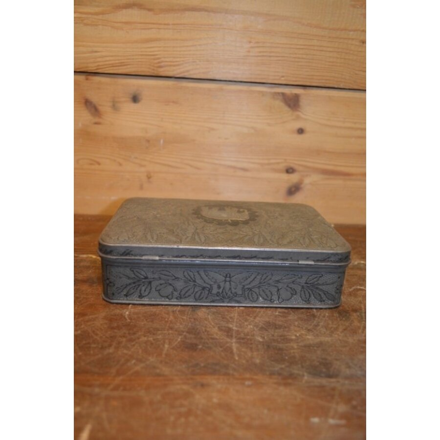 Vintage koekjesblik van Hille uit de jaren 50 met olifant-4