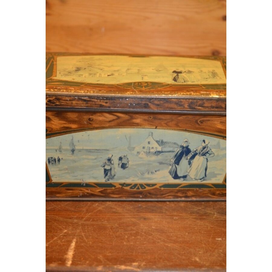 Vintage blikken doos met illustraties jaren 1920-1930-2