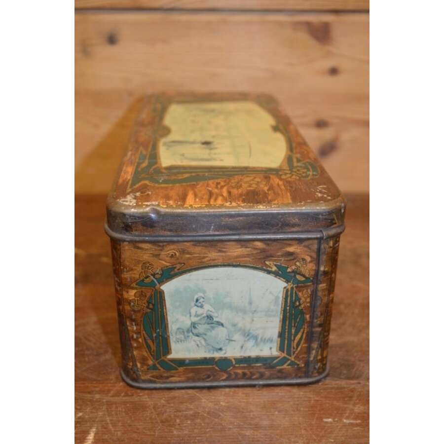 Vintage blikken doos met illustraties jaren 1920-1930-3