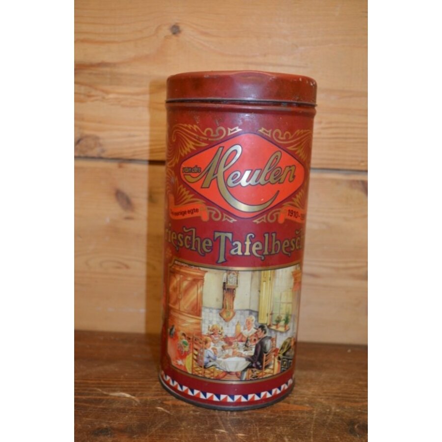 Van der Meulen Friesche Tafelbeschuit 1910-1985 – Vintage jubileumblik in goede staat-1