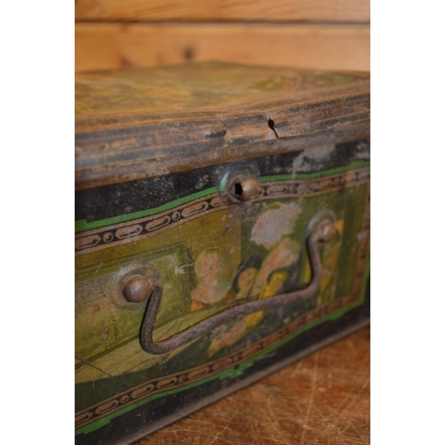 Antiek blik met gregoriaanse beschilderingen – Wed. J. Bekkers Dordrecht – Decoratief object-10