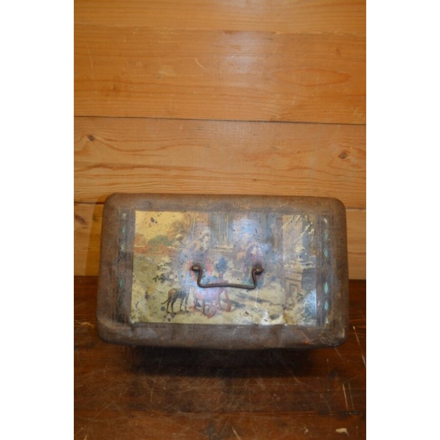 Antieke lithografische trommel met winterse taferelen – Wed. J. Bekkers Dordrecht – Lunchtrommel-5