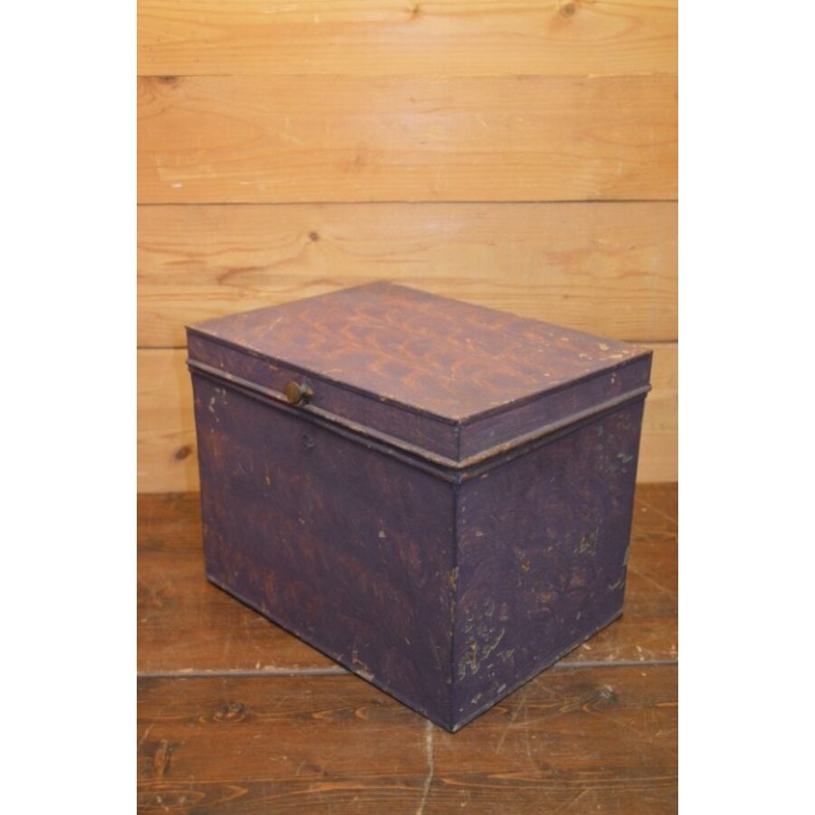 Groot vintage koffieblik met twee vakken van Van Muijen Den Haag - Arnhem-2