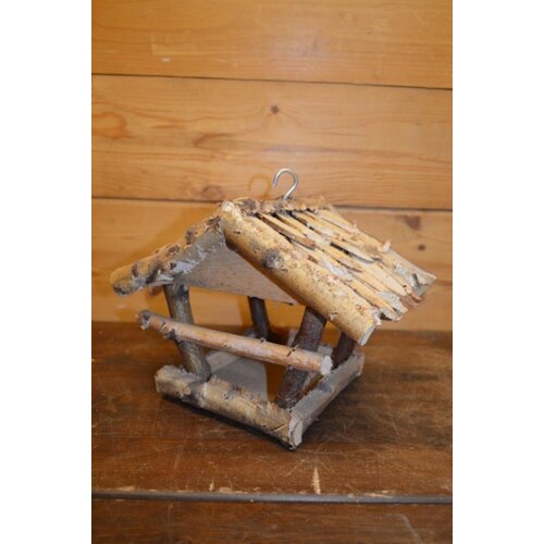 Berkenhouten voederhuisje voor vogels 